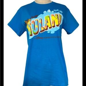 Disney Aulani Resort & Spa Hawaii Blue T-shirt Size medium m Blue Aloha